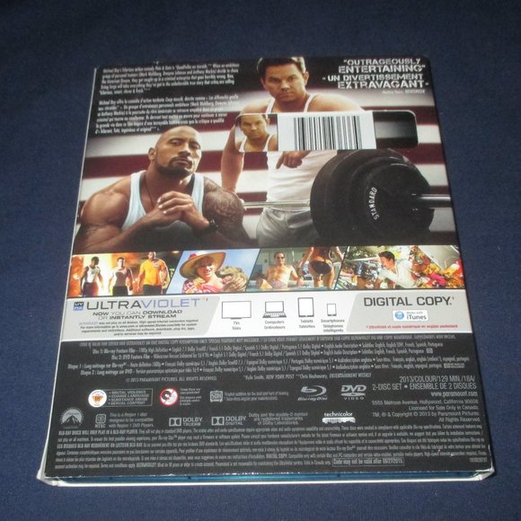 Pain & Gain (Blu-ray Disc/DVD, 2013, 2-Disc Set, Canadian) w/ slip cover - Picture 2 of 5